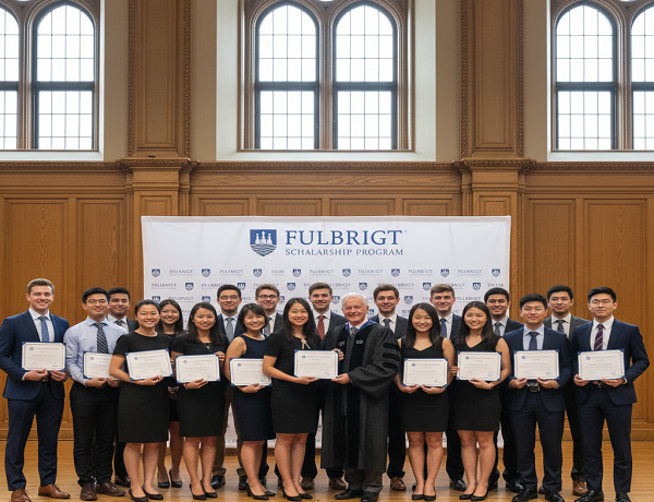 Fulbright scholarship recipients at a university in USA